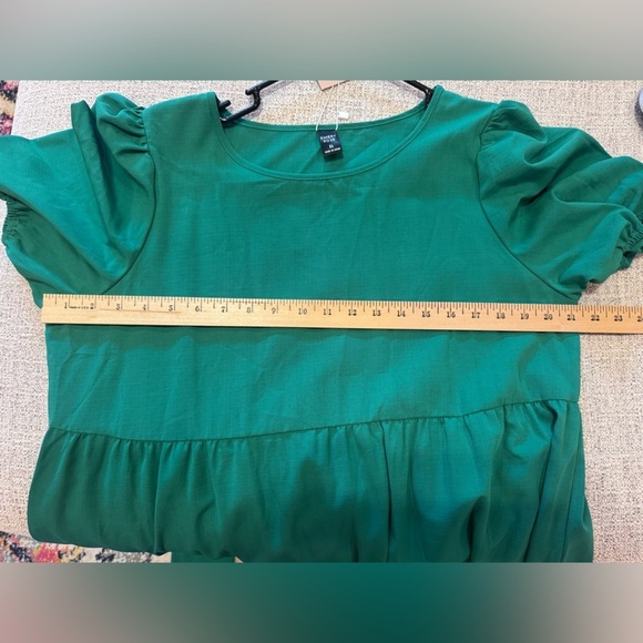 Emery Rose Green Dress Short Sleeve Long Dress Sz XL - Picture 9 of 11